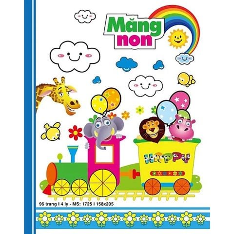 Tập măng non Hải Tiến 4 ô ly vuông 96 trang