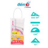 Thước bộ Điểm 10 SR-012 gồm thước thẳng, 2 thước eke 45, 60 và 1 thước đo góc 180