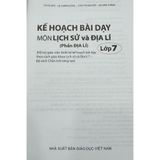 Sách tham khảo -  Kế hoạch bài dạy môn Lịch sử và Địa lí lớp 7 - Phần Địa lí (Bộ sách Chân trời sáng tạo)