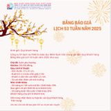 Lịch 53 tuần 2025 treo tường - Xuân yêu thương (lịch xé 1 tờ 1 tuần) - Túi vải