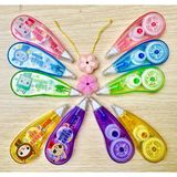 Vỉ 6 cây bút xóa kéo hoạt hình có túi zip nhiều mã