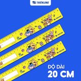 Thước thẳng học sinh 20cm Thiên Long Disney nhân vật Gấu Pooh SR-033/PO - Dễ nhìn, dễ đo lường, chất liệu nhựa PS bền