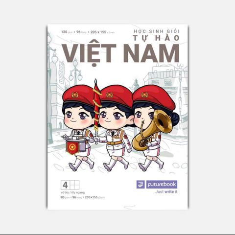 Tập học sinh - Vở 4 ô ly vuông Tự hào Việt Nam 96 trang ĐL100