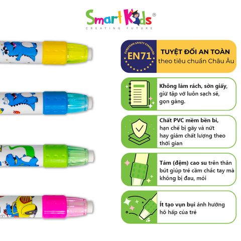 Gôm bấm màu Dino ER13 màu ngẫu nhiên