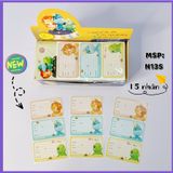 Nhãn vở học sinh N132 - Khủng long (15 nhãn)