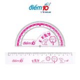 Thước bộ Điểm 10 SR-012 gồm thước thẳng, 2 thước eke 45, 60 và 1 thước đo góc 180