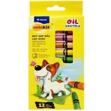 Hộp 12 Bút Sáp Dầu Lục Giác Hexagonal Oil Pastels - Colokit OP-C029