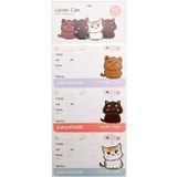 Nhãn vở học sinh N134 - Lovely Cat (15 nhãn)