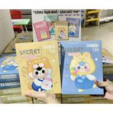 Hộp tập 4 ô ly vuông Bạn nhỏ Secret Box 96 trang ĐL120 (6 quyển)