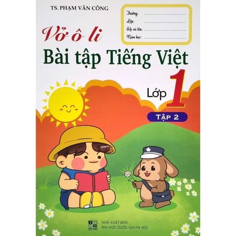 Sách tham khảo - Vở ô li bài tập Tiếng Việt lớp 1 (Theo Chương trình GDPT mới)