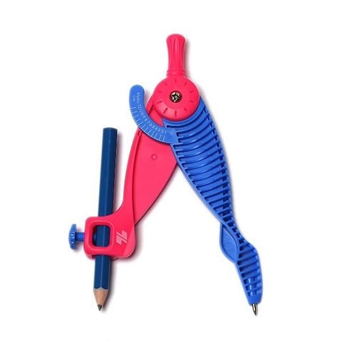 Compa học sinh Thiên Long C-017 phối 2 màu bắt mắt - An toàn dễ thay bút chì khi sử dụng