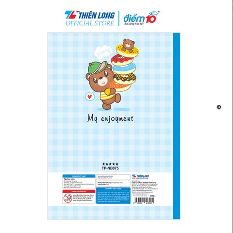 Tập học sinh -  96 trang 5 ô ly vuông 100 gsm - Điểm 10 TP-NB075 (hình ngẫu nhiên)