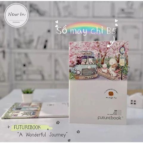 Sổ caro may chỉ B5 Wonderful - MC846 (Hình ngẫu nhiên)