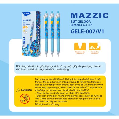 Bút gel xóa được Thiên Long GELE-007/V1 (Xanh)