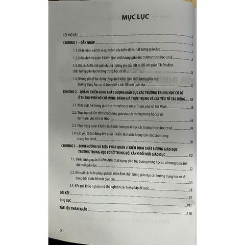 Sách tham khảo - Quản lí kiểm định chất lượng Giáo dục (các trường THCS - trong bối cảnh đổi mới Giáo dục)