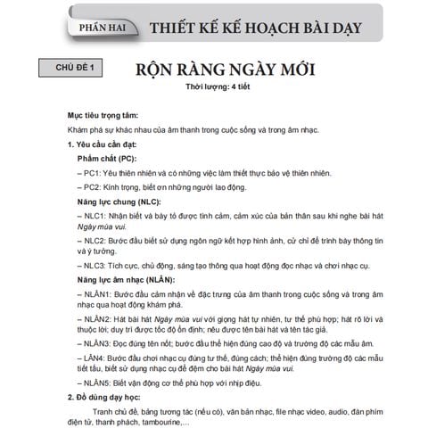 Sách tham khảo - Kế hoạch bài dạy môn Âm nhạc lớp 2 (bộ sách Chân trời sáng tạo)