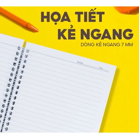 Sổ lò xo kẻ ngang A5 MB-011 (Màu ngẫu nhiên)