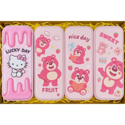 Hộp bút nhựa hồng pastel (3376)