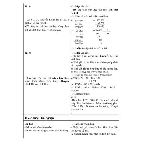 Sách tham khảo - Kế hoạch bài dạy môn Toán lớp 5 tập 1 (Bộ sách Chân trời sáng tạo)