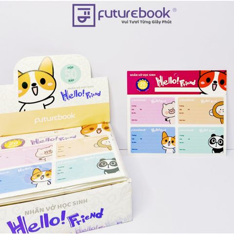 Nhãn vở học sinh N144 - Hello Friend (20 nhãn)
