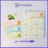 Nhãn vở học sinh N132 - Khủng long (15 nhãn)