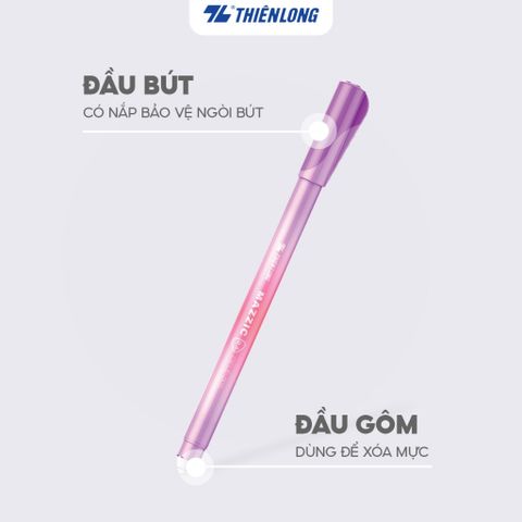 Bút gel xóa được Mazzic Thiên Long GELE-006 (Tím)
