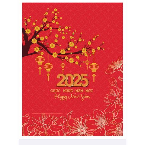 Lịch 53 tuần 2025 treo tường - Xuân yêu thương (lịch xé 1 tờ 1 tuần) - Túi vải