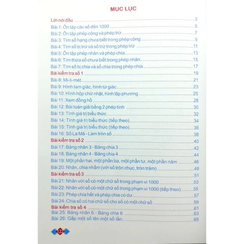 Sách tham khảo - Vở ô li bài tập Toán lớp 3 (Chân trời sáng tạo)