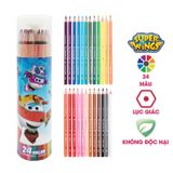 Bút chì màu Super Wings kèm đồ chuốt