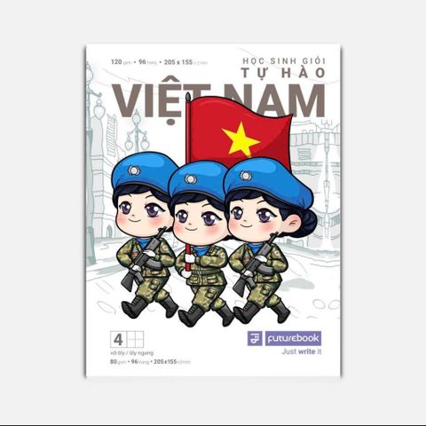 Tập học sinh - Vở 4 ô ly vuông Tự hào Việt Nam 96 trang ĐL100