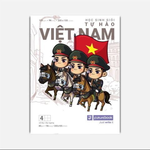 Tập học sinh - Vở 4 ô ly vuông Tự hào Việt Nam 96 trang ĐL100