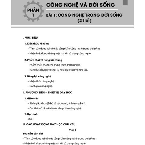 Sách tham khảo - Kế hoạch bài dạy môn Công nghệ lớp 5 (Bộ sách Chân trời sáng tạo)