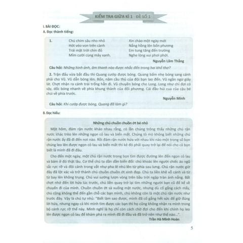 Sách tham khảo - Bộ đề kiểm tra môn Tiếng Việt lớp 3 (Chân trời sáng tạo)