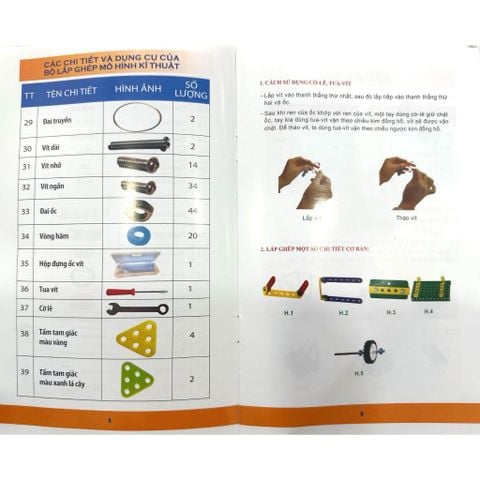 Bộ lắp ghép mô hình kĩ thuật cơ bản và nâng cao lớp 4, 5 (Bộ thực hành công nghệ 5 theo CT GDPT 2018)