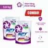  Combo 2 túi nước giặt xả SPY Super White Luxor 3,6kg công thức kết hợp giặt xả siêu trắng sáng lưu hương dài lâu 