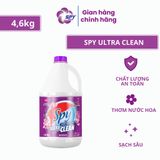  Nước giặt xả SPY màu TÍM 4,6kg dòng ULTRA CLEAN 2 trong 1 hương hoa Pháp trắng sạch vượt trội 