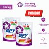  Combo 2 túi nước giặt xả SPY Super White hương Passion 3,6kg công thức vừa giặt vừa xả siêu trắng sáng lưu hương dài lâu 