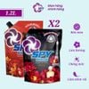  Combo 2 túi xả vải SPY 1.2L mix mùi, 5 công dụng trong 1, công nghệ hạt lưu hương, bền màu chống mốc, làm mềm vải 