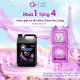  Nước Giặt Xả SPY 2 Trong 1 Ultra Clean Plus  Sạch Sâu, Thơm Lâu, Diệt Khuẩn 5,2kg 