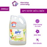  Nước rửa chén SPY thành phần thiên nhiên hương Quế, Gừng Sả khử mùi hôi tanh và xua đuổi côn trùng 2000ml 