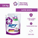  Nước giặt xả 5 trong 1 SPY Super White hương nước hoa pháp, hoạt chất Tinopal cho áo quần trắng sáng 3,6kg 