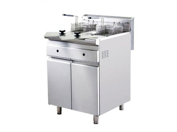Bếp chiên nhúng đôi dùng gas có chân đứng Berjaya FSGDF 11D