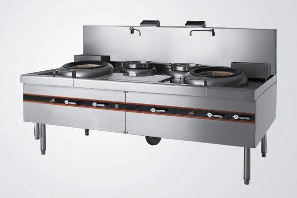 Bếp Á 2 họng có vòi nước có bầu nước