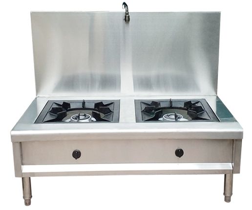Bếp hầm công nghiệp 2 họng dùng gas