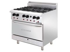 Bếp âu 6 họng có lò nướng Berjaya dùng gas DRO6-17