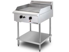 Bếp chiên nửa phẳng nửa nhám dùng gas Berjaya có chân đứng  GG2BHRFS-17