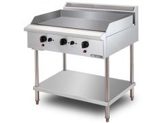 Bếp chiên phẳng  dùng gas Berjaya có chân đứng  GG3BFS-17