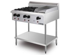 Bếp âu 4 họng có rán phẳng dùng gas Berjaya  OB4GG1BFS-17