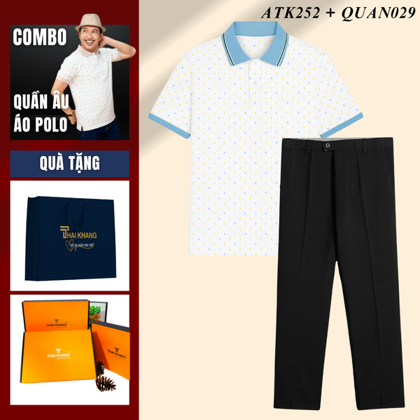 Quà tặng bố Thái Khang áo sơ mi polo quần tây trung niên lịch lãm món quà ý nghĩa dịp lễ sinh nhật, father' day