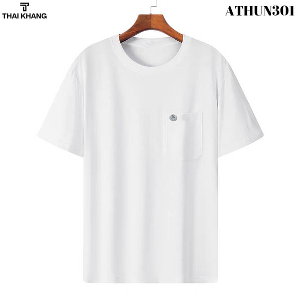 Áo thun nam trung niên cổ tròn THÁI KHANG vải TC 2 chiều ATHUN30